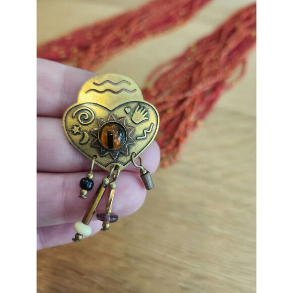 Cute Artison Retro Funky Brooch With Dangling Beads and Charms - Picture 5 of 5